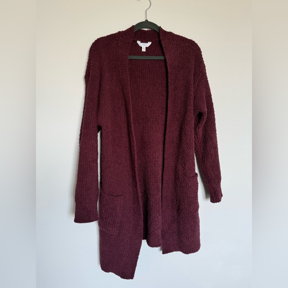Time and Tru Deep Burgundy Cardigan